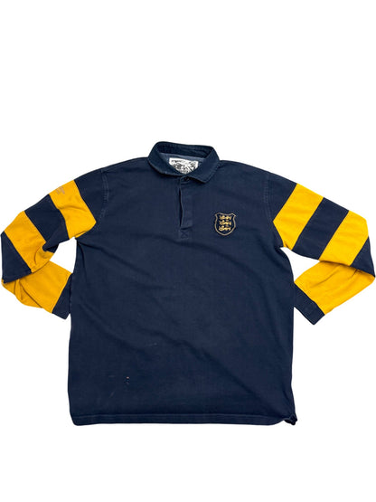 Vintage Navy Rugby Shirt Long Sleeve 90s (L)
