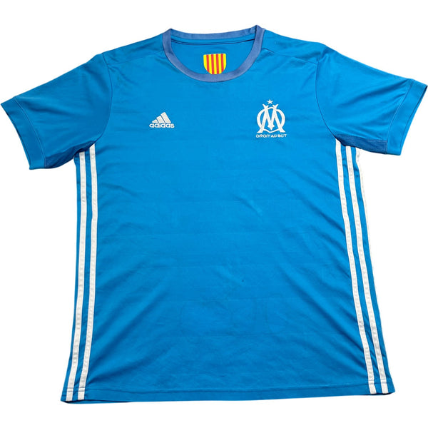 Vintage Blue Adidas Marseille T-Shirt Football (M)