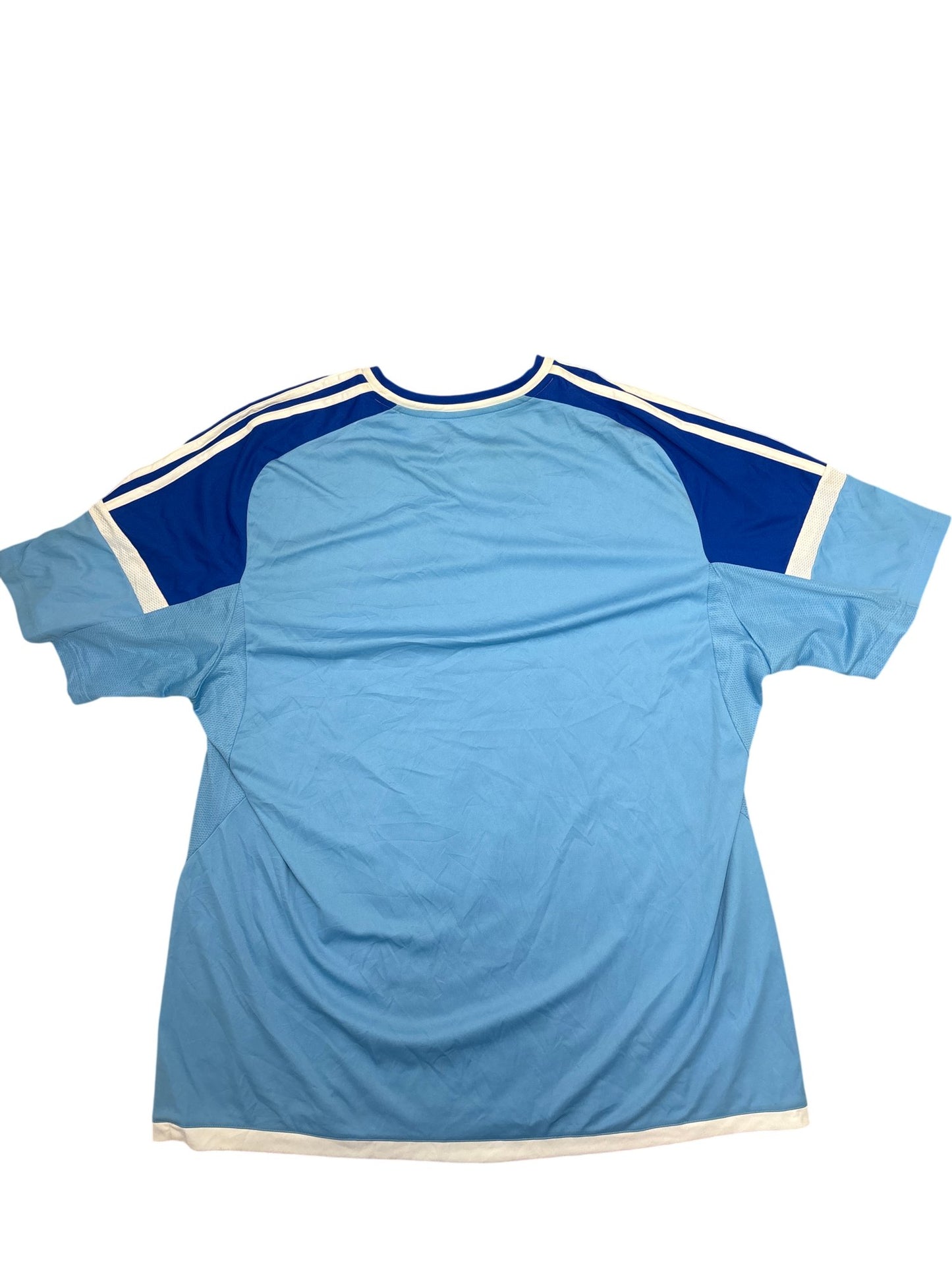 Vintage Blue Adidas Football Jersey FKMB 2000s (XXL)