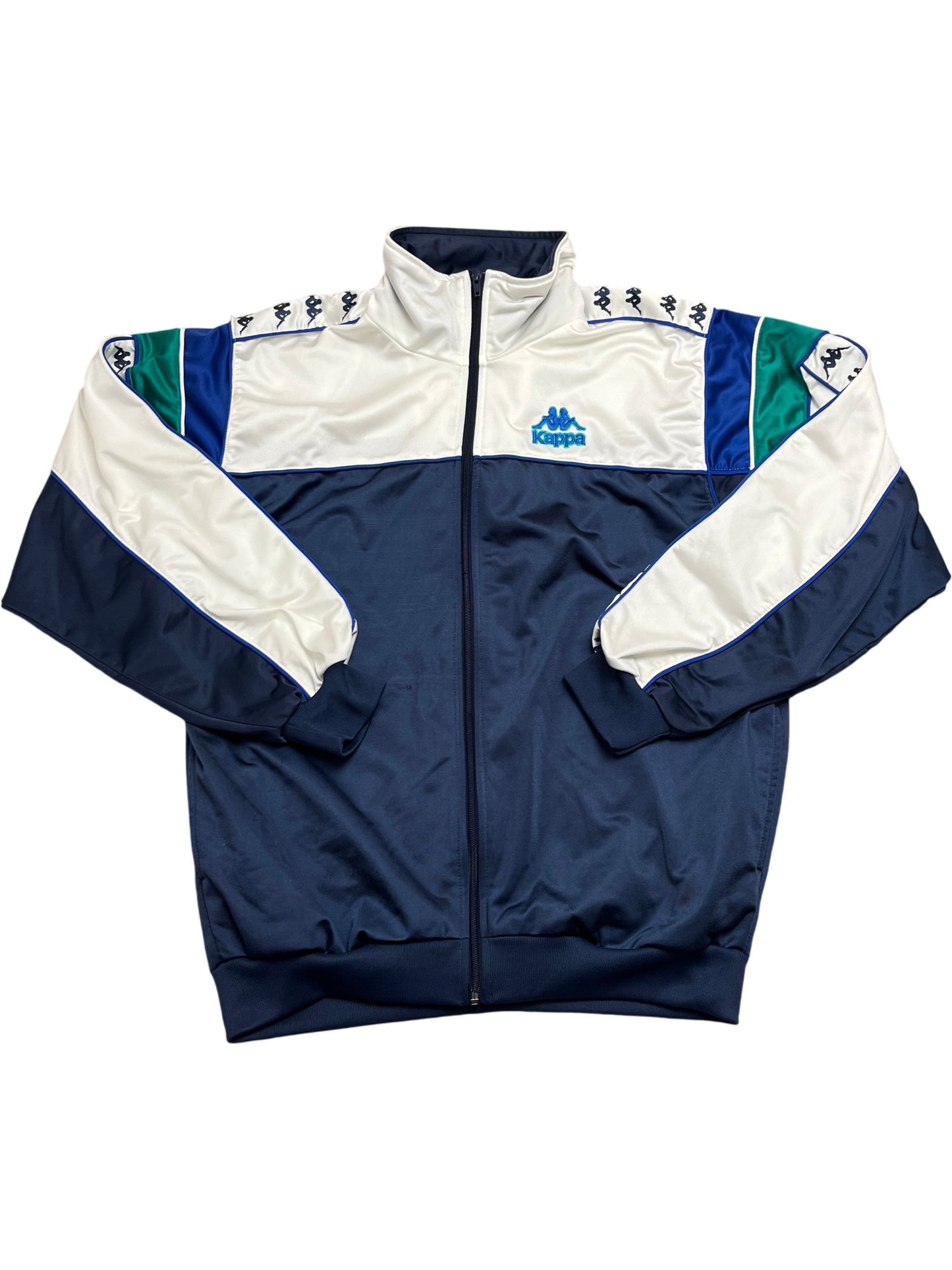 Vintage White Blue Kappa Track Jacket 90s (L)