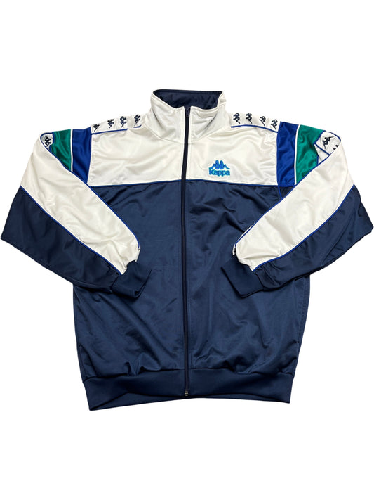 Vintage White Blue Kappa Track Jacket 90s (L)