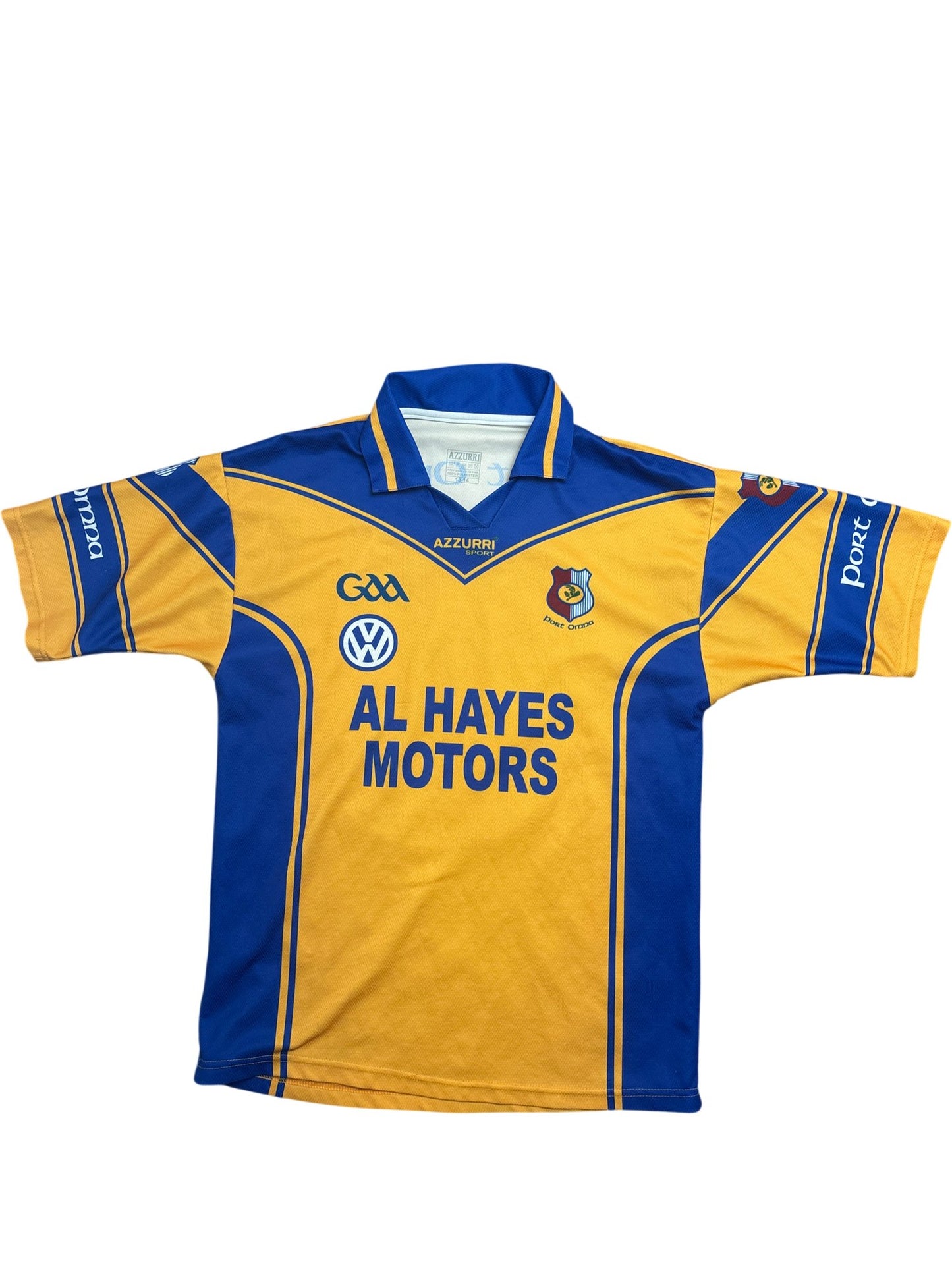 Vintage Yellow Azzurri GAA Jersey Number 14 Kids 13-14 (XXS)