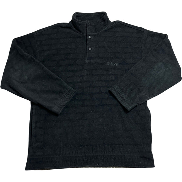 Vintage Black Fila Fleece Sweatshirt (L)