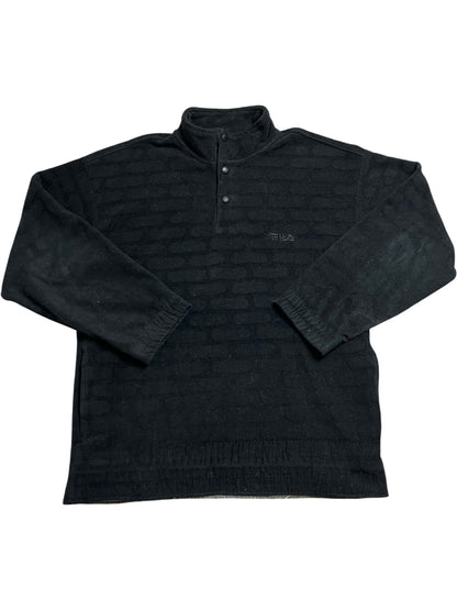 Vintage Black Fila Fleece Sweatshirt (L)
