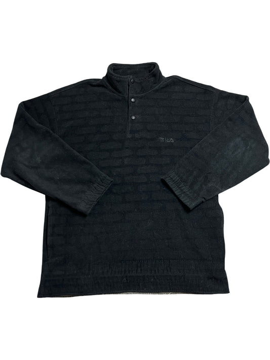 Vintage Black Fila Fleece Sweatshirt (L)