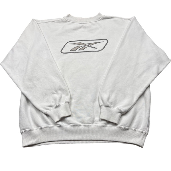 Vintage White Reebok Sweatshirt 90s (M)