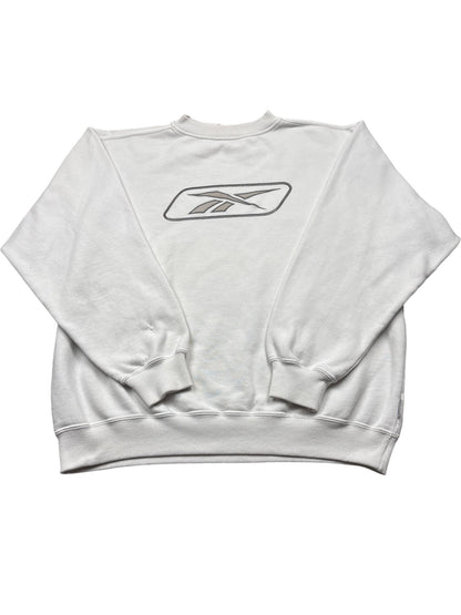 Vintage White Reebok Sweatshirt 90s (M)