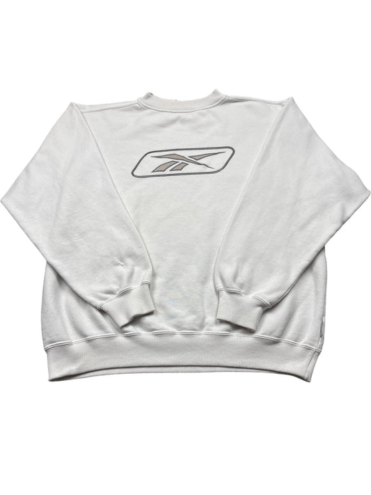 Vintage White Reebok Sweatshirt 90s (M)