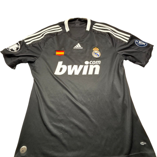 Vintage Black Adidas Real Madrid Football Jersey 2000s (L)