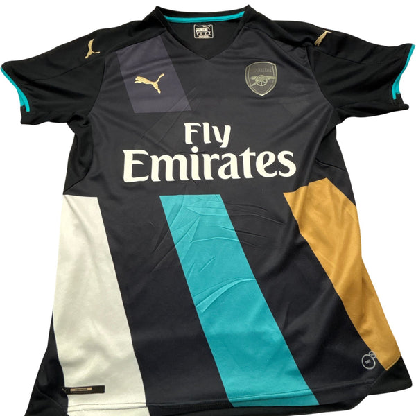 Vintage Black Puma Arsenal Jersey Arteta 2015 (M)