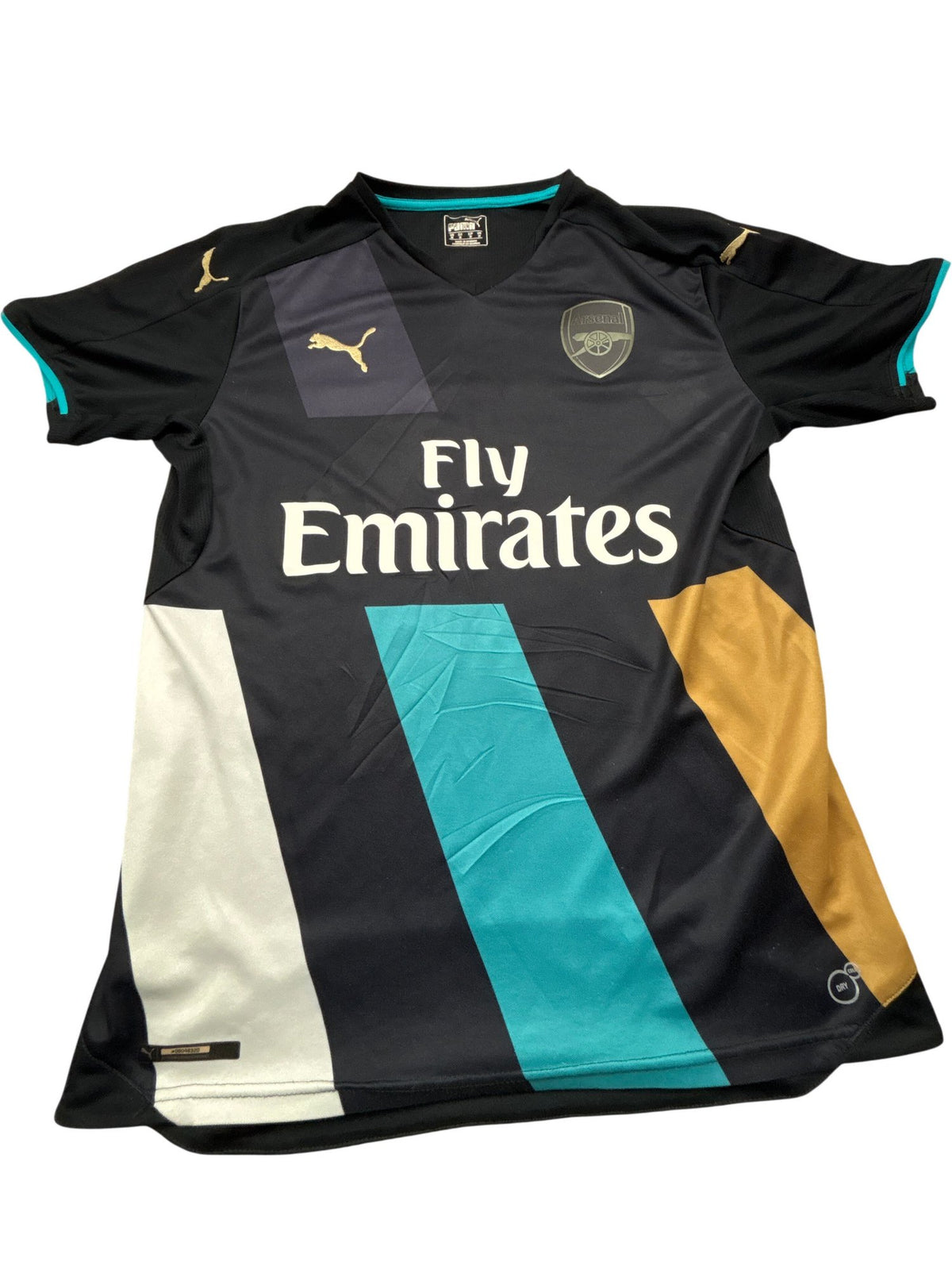 Vintage Black Puma Arsenal Jersey Arteta 2015 (M)