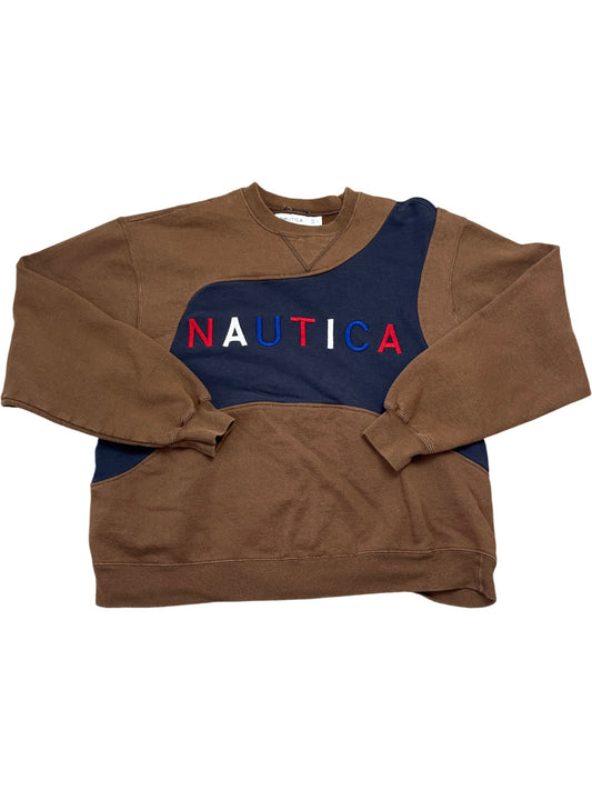 Vintage Brown Nautica Sweatshirt Embroidered 90s (L)
