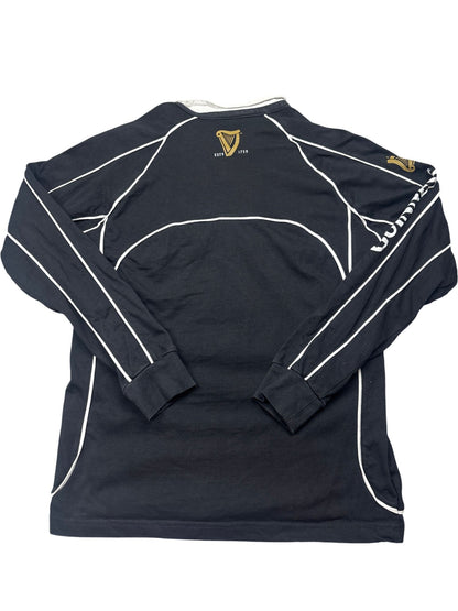 Vintage Black Guinness Rugby Shirt (M)
