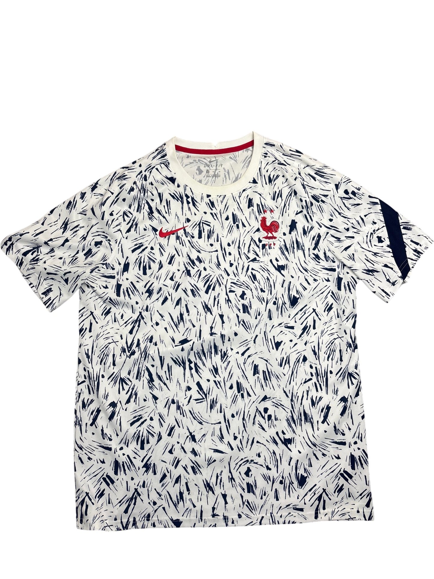 Vintage White Nike Football Jersey France Pattern (XL)