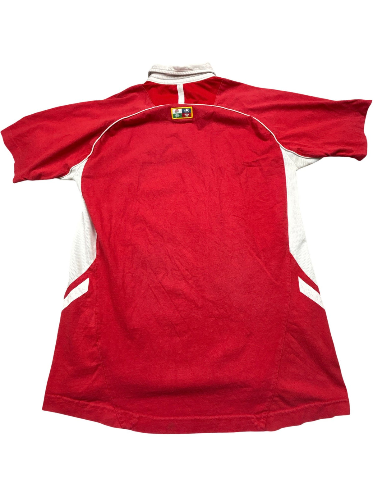 Vintage Red Cotton Traders Rugby Shirt (M)