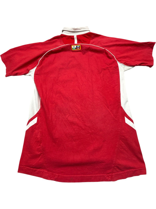 Vintage Red Cotton Traders Rugby Shirt (M)