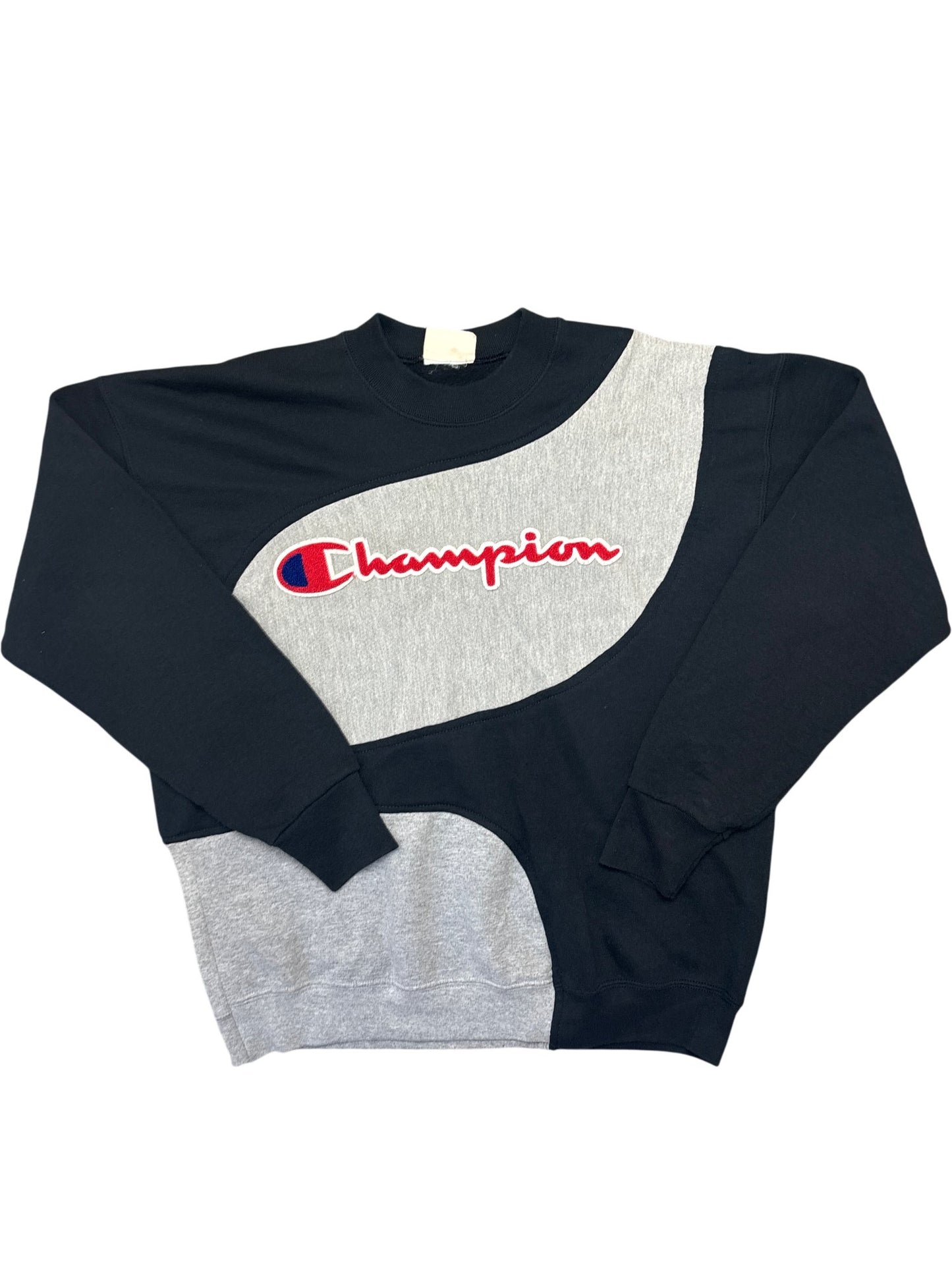 Vintage Black Grey Champion Sweatshirt (L)