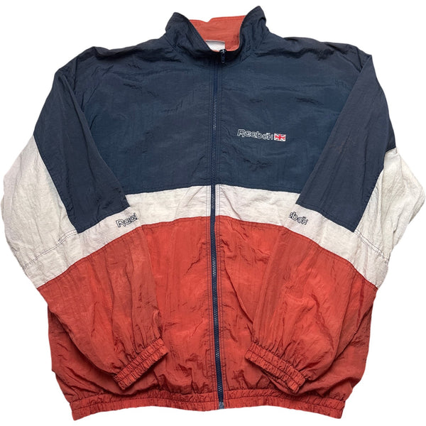 Vintage Red Blue Reebok Windbreaker 90s  (XL)