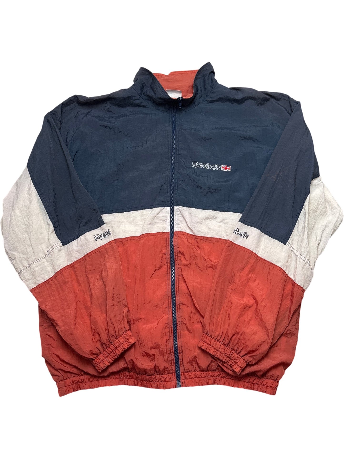 Vintage Red Blue Reebok Windbreaker 90s  (XL)
