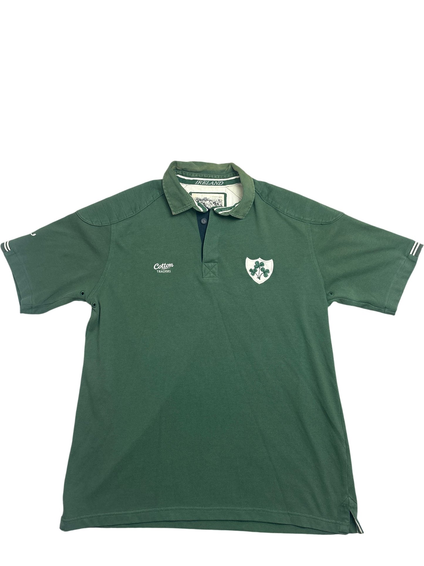 Vintage Green Cotton Traders Polo Ireland (L)