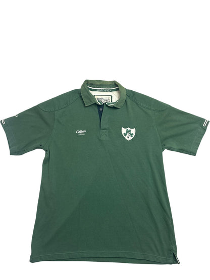 Vintage Green Cotton Traders Polo Ireland (L)