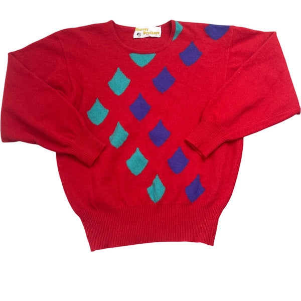 Vintage Red Whack Vintage Sweater 80s (XS)