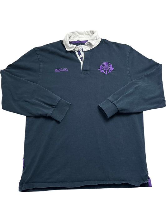 Vintage Blue Scotland Rugby Shirt 90s (XL)