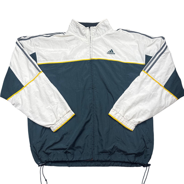 Vintage White Adidas Track Jacket Y2K (XL)