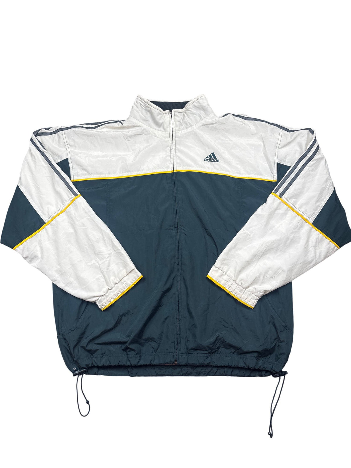 Vintage White Adidas Track Jacket Y2K (XL)