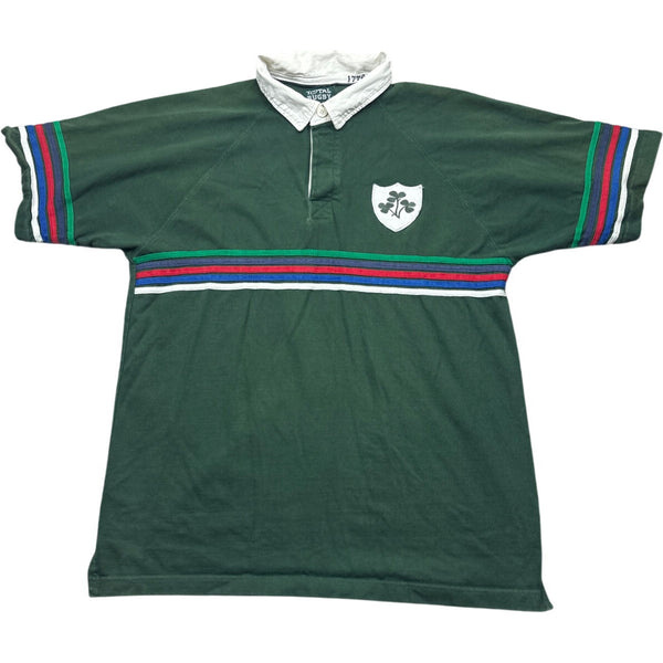 Vintage Green Triple Stripe Rugby Polo 1776 (XL)