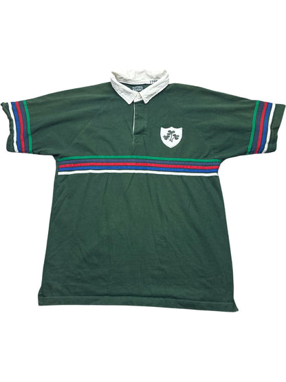 Vintage Green Triple Stripe Rugby Polo 1776 (XL)