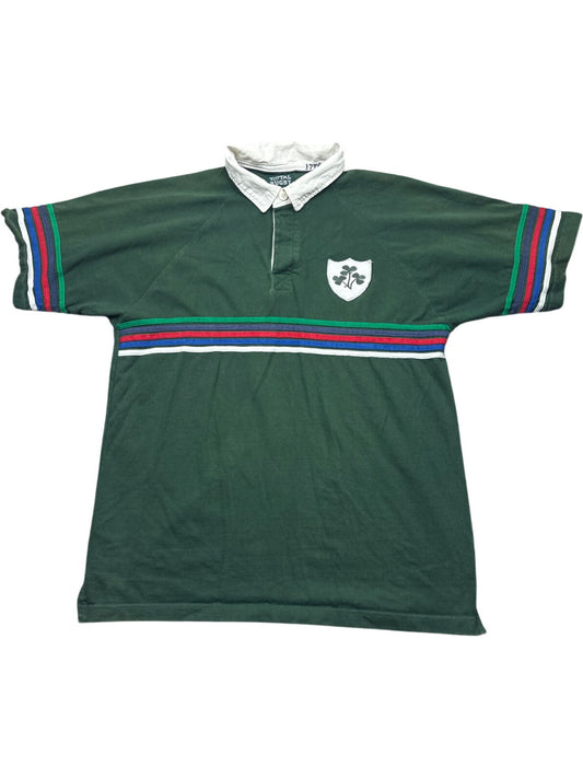 Vintage Green Triple Stripe Rugby Polo 1776 (XL)