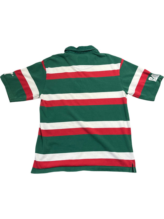 Vintage Green White Red Cotton Traders Rugby Shirt (M)