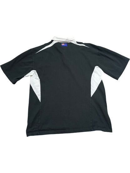 Vintage Black Rugby Polo Shirt New Zealand (XL)