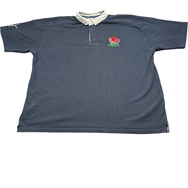 Vintage Navy Rugby Shirt England Rose 90s (XXL)