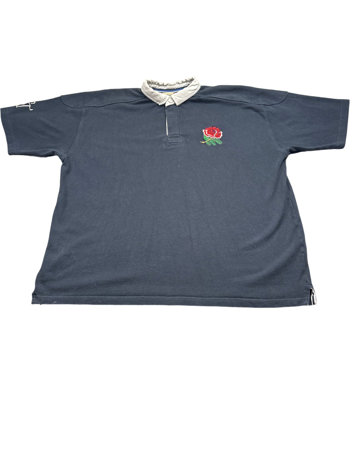 Vintage Navy Rugby Shirt England Rose 90s (XXL)