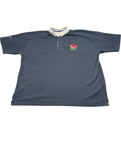 Vintage Navy Rugby Shirt England Rose 90s (XXL)