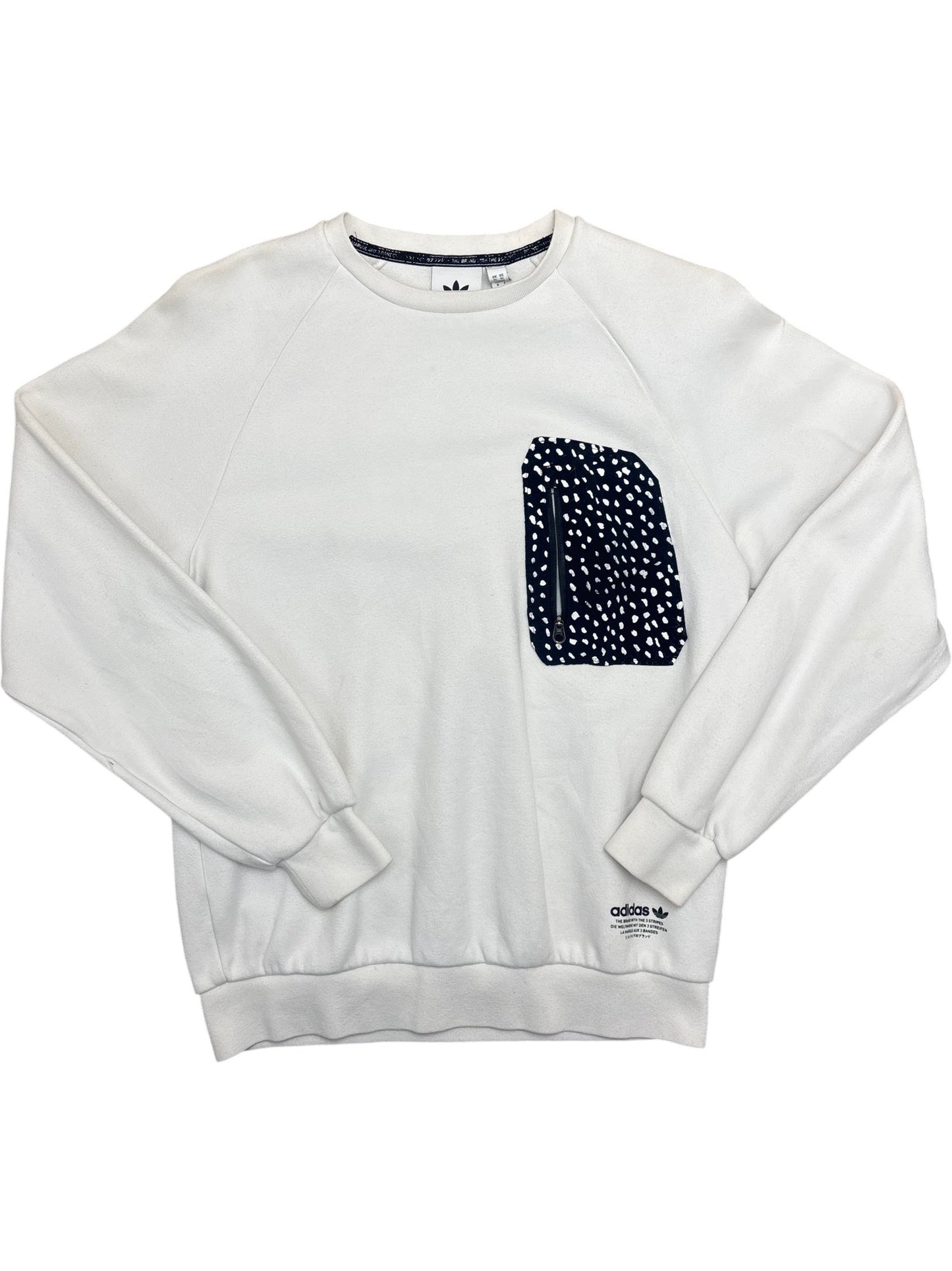 Vintage White Adidas Crewneck Sweatshirt (XS)