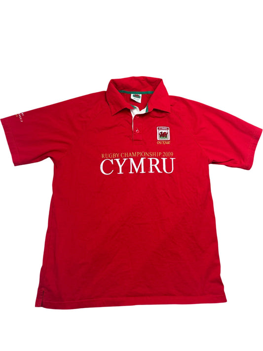 Vintage Red Cymru Rugby Championship 2009 Polo Shirt (XL)