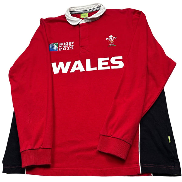 Vintage Red Rugby World Cup 2015 Wales Rugby Shirt (XL)