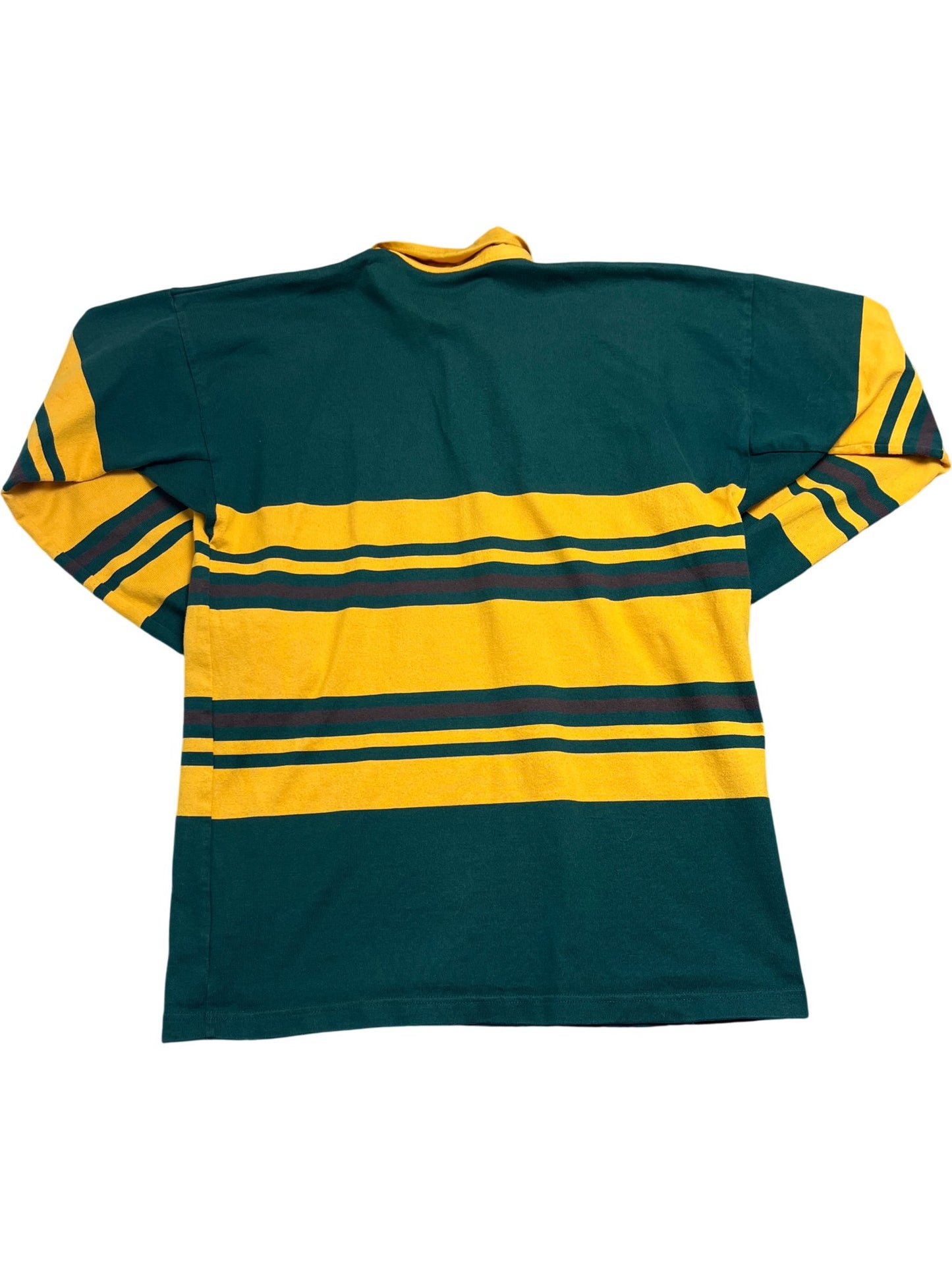 Vintage Green Yellow Rugby Shirt Canterbury University of Melbourne (M)