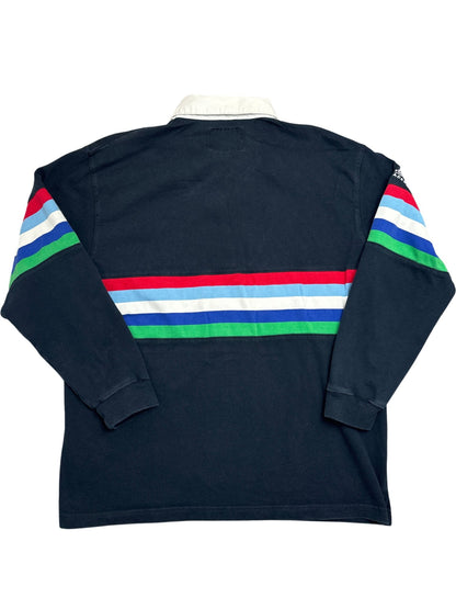Vintage Black Cotton Traders Rugby Shirt RBS Six Nations (XL)