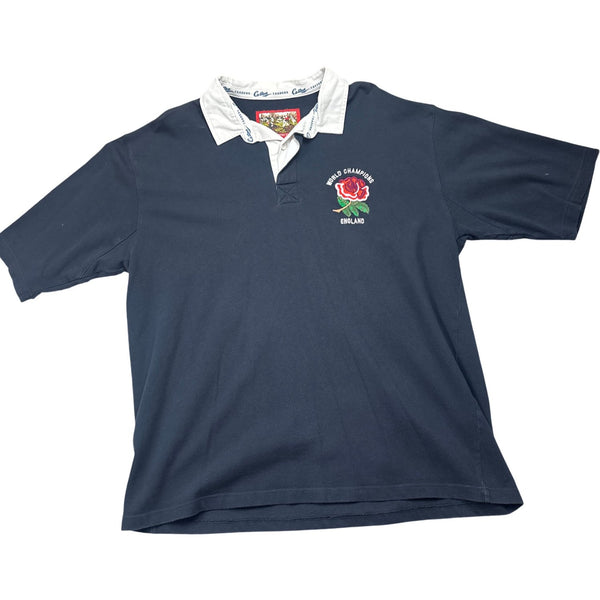 Vintage Navy Whack Vintage Rugby Shirt England Rose (XXL)