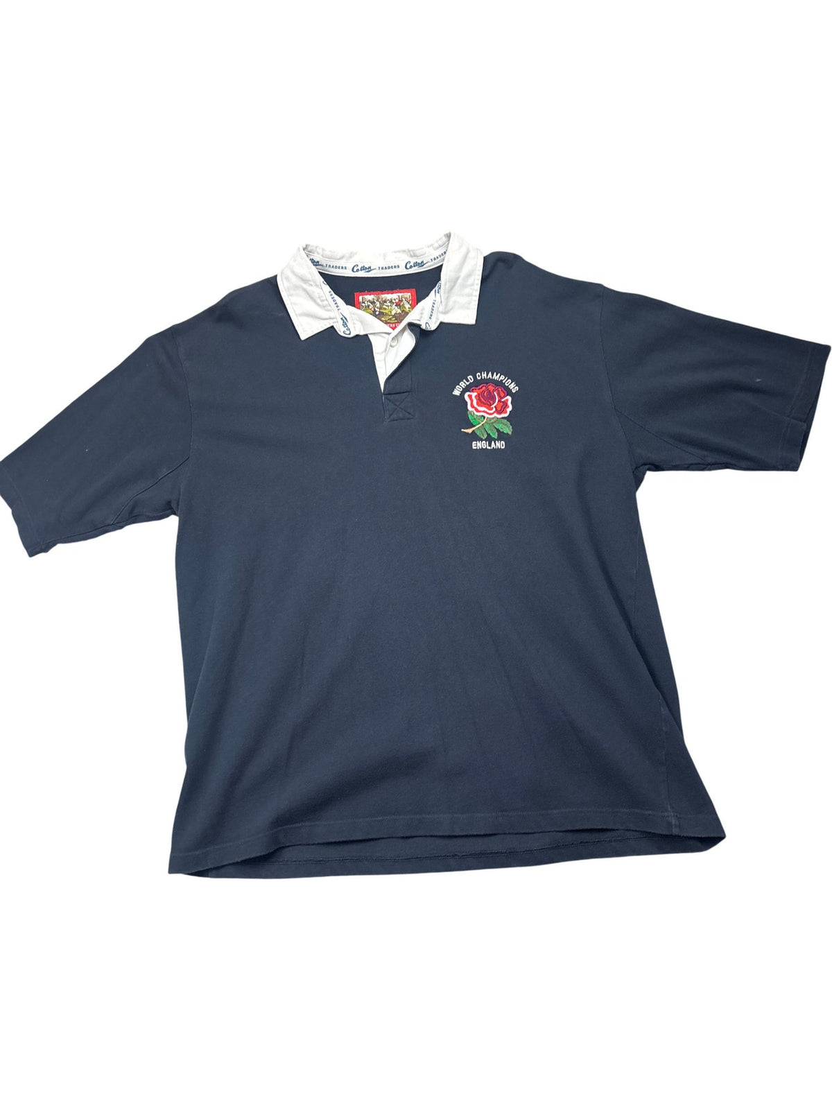 Vintage Navy Whack Vintage Rugby Shirt England Rose (XXL)