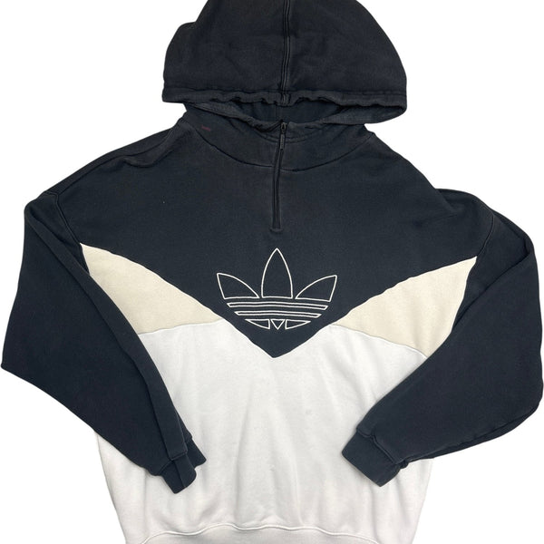 Vintage Black Adidas Hoodie 90s (S)