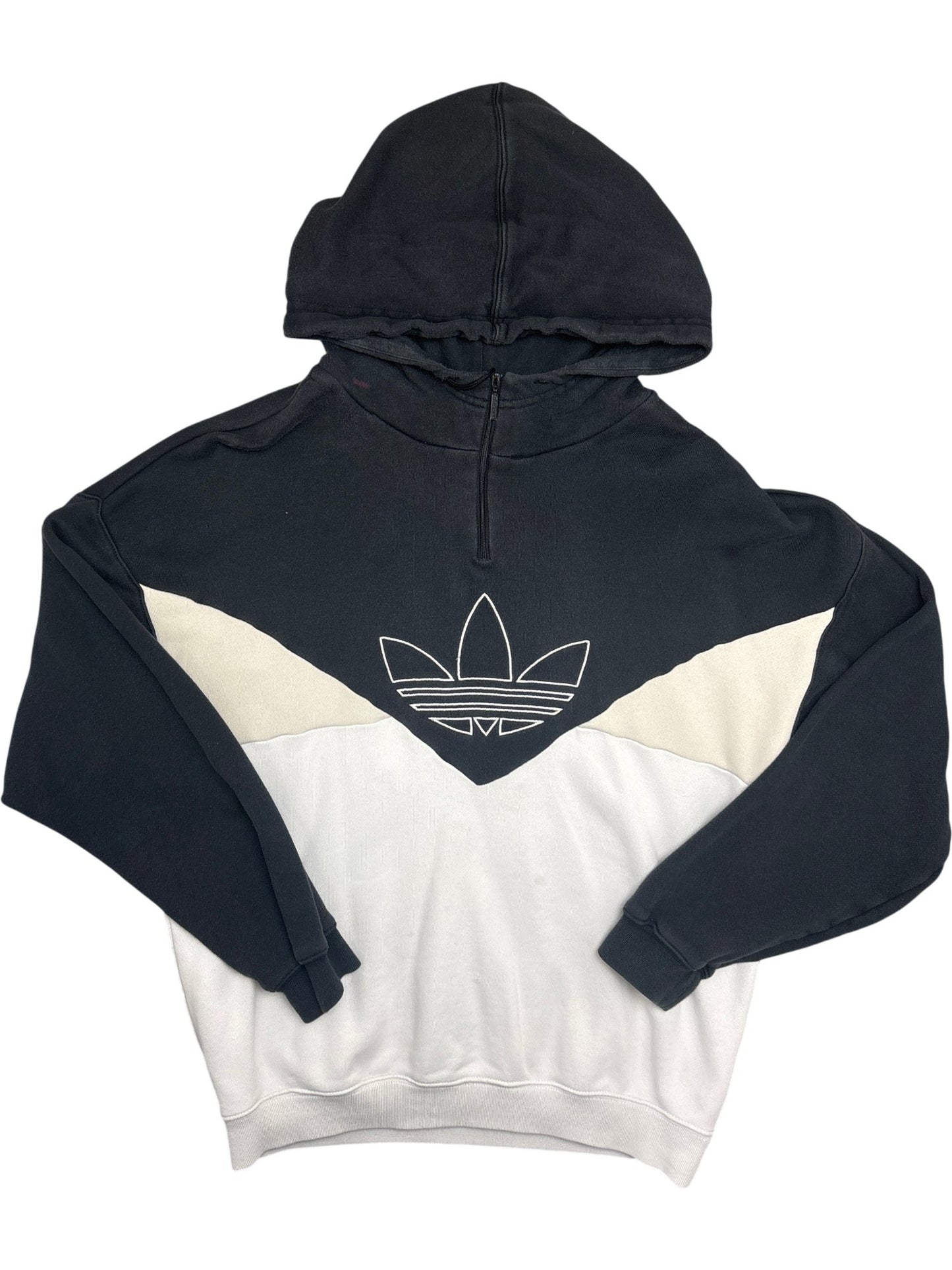 Vintage Black Adidas Hoodie 90s (S)