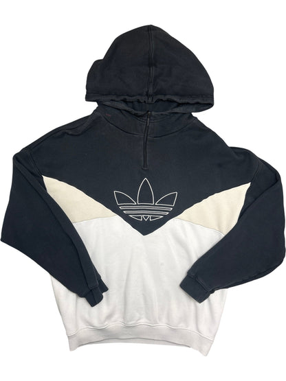 Vintage Black Adidas Hoodie 90s (S)