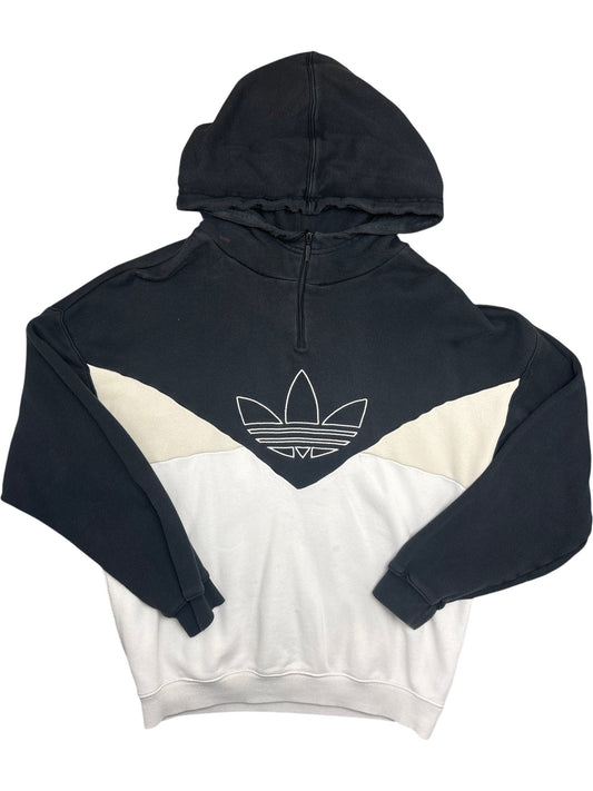 Vintage Black Adidas Hoodie 90s (S)
