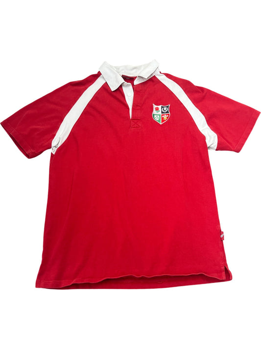 Vintage Red Rugby Polo Jersey 2000s (L)
