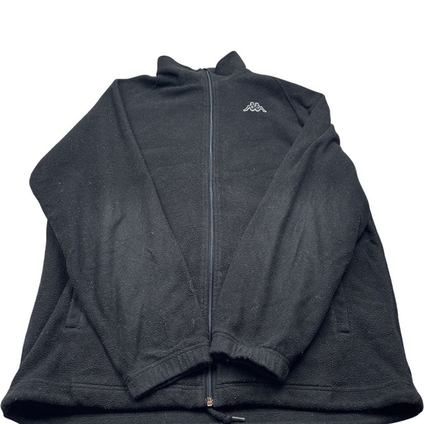 Vintage Black Kappa Fleece Jacket (L)